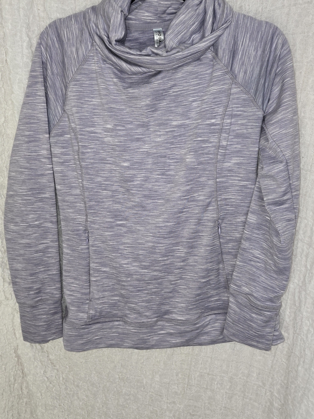 Kyodan Lavender Space-Dye Pullover Cowl Neck Sweatshirt‎ Size Large